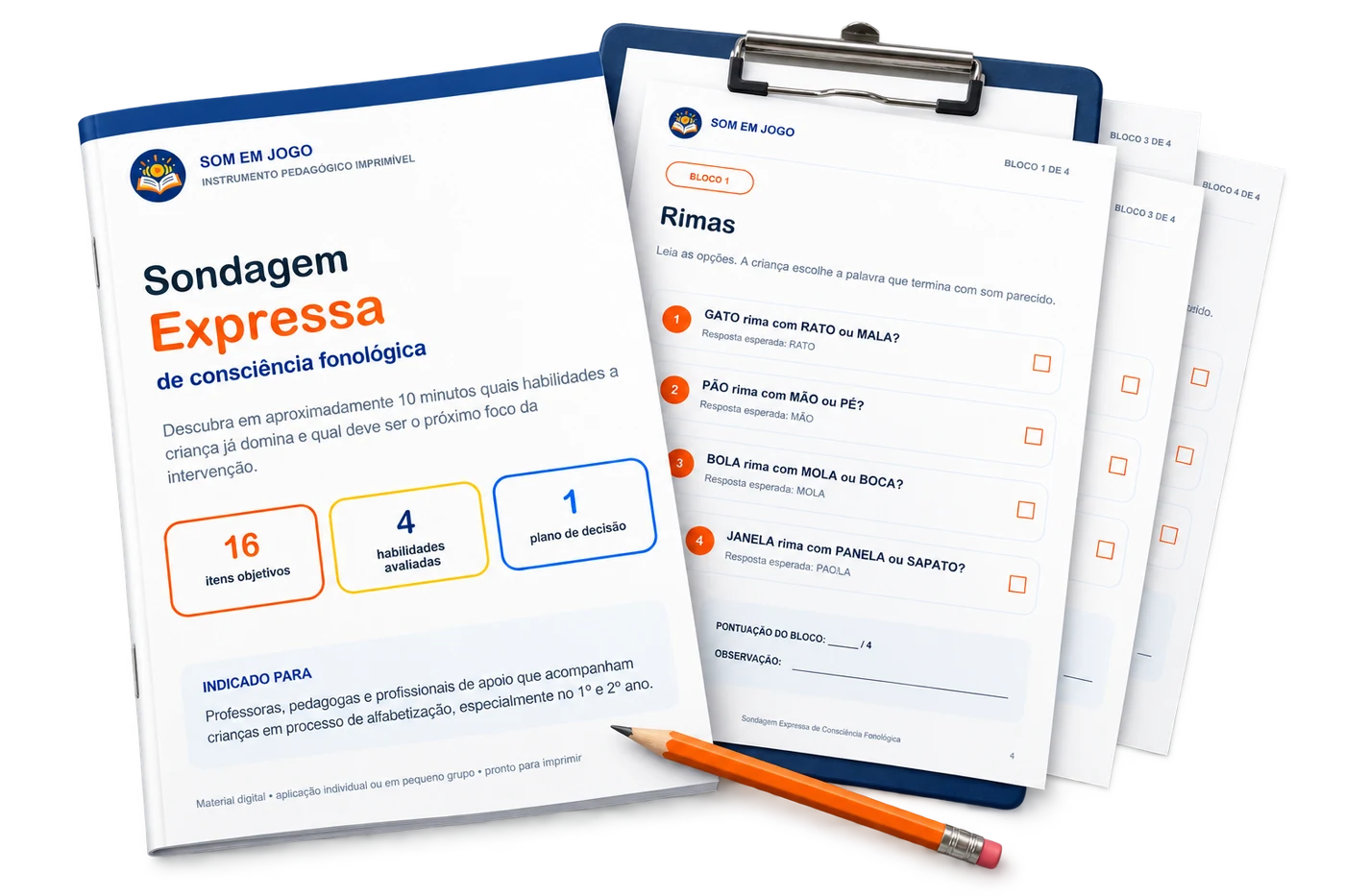 Sondagem Expressa com fichas de aplicação