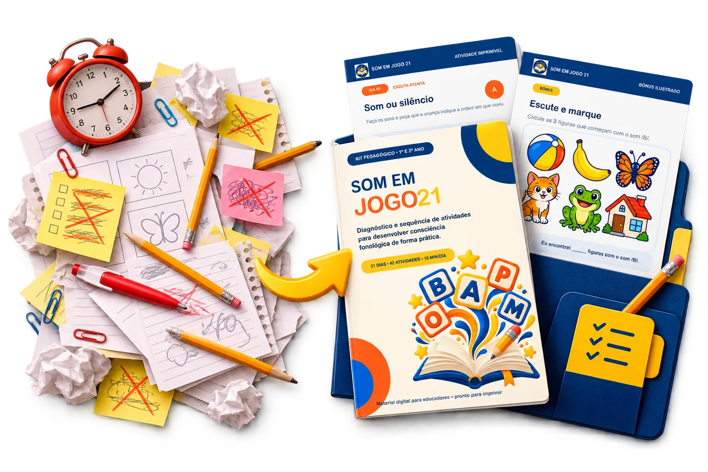 Atividades desorganizadas comparadas a uma sequência pedagógica